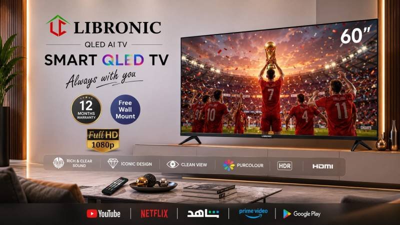 شاشة QLED LIBRONIC حجم 60